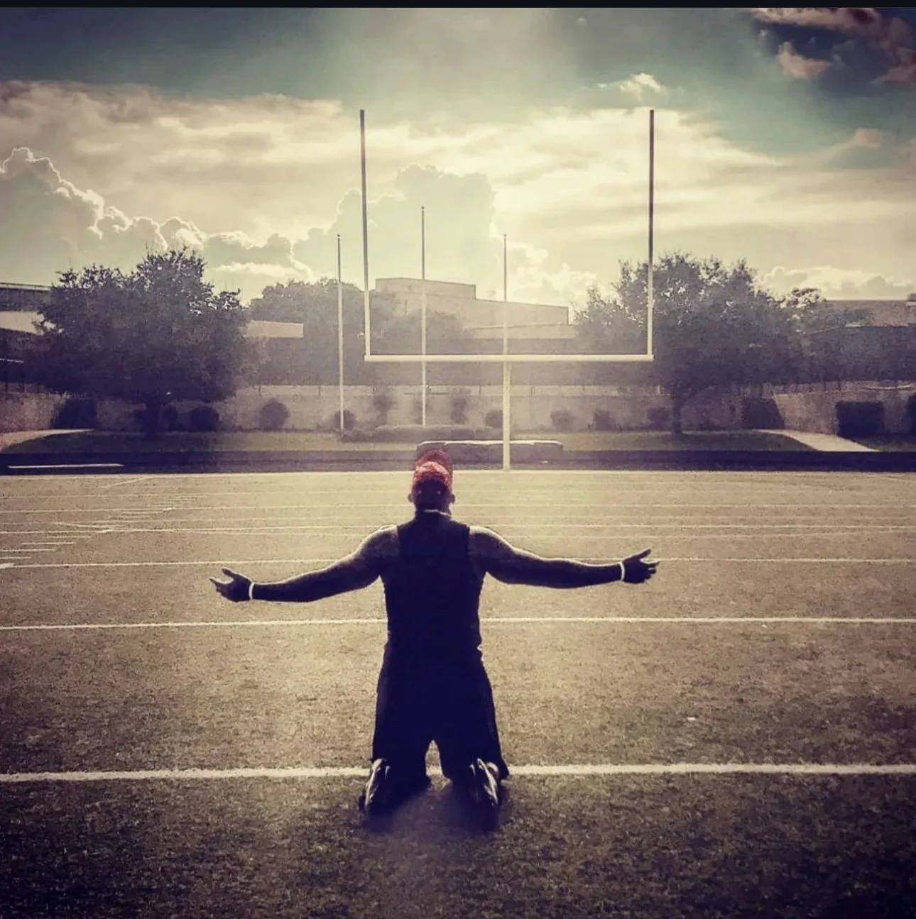 Coach Smith on the field